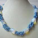 18'' BLUE FW PEARL & MOONSTONE NECKLACE
