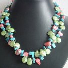 2-STR Green button&red BAROQUE FW pearl&turquoise