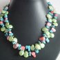 2-STR Green button&red BAROQUE FW pearl&turquoise