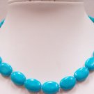 Natural Oval Turquoise Necklace AAA+
