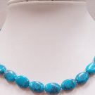 10x14 MM Oval Turquoise Necklace