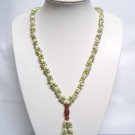 White And Green FW pearl & Carnelian Necklace Bracelet