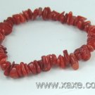 lovely red coral chip bracelet