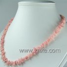 Lovely light pink coral chip necklace