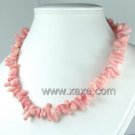 Lovely pink coral little chip necklace