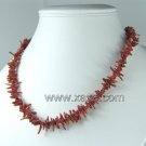 Lovely red coral slim branch necklace