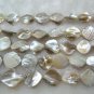 wholesale 10 strands 15mm Shell Beads loose string - white