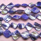 wholesale 10 strands 15mm Shell Beads loose string - blue