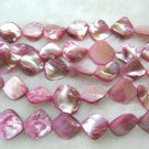 wholesale 10 strands 15mm Shell Beads loose string - pink