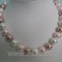 3-color 14mm seashell pearl necklace