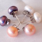 wholesale pearl earrings 30 pairs 6-7mm 925silver
