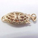 14k solid gold fish-hook clasp