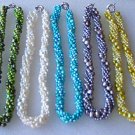Wholesale 5 pcs 5row flat pearl necklaces
