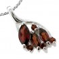 Classic 925 Sterling Silver Pendant and Earring Set. Genuine Citrine