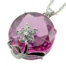 Pink Fashion Jewelry Pendant With Flower