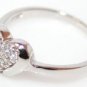 Sterling silver Ring with Created Diamonds