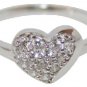 Sterling silver Ring with Created Diamonds