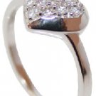 Sterling silver Ring with Created Diamonds