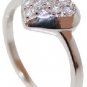 Sterling silver Ring with Created Diamonds