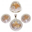 Hand Made 925 Sterling silver Pendant and earring set