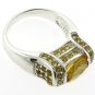 925 Sterling Silver Genuine citrine Ring