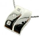 925 Sterling Silver Pendant With Created Diamonds