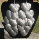 Silver heart earrings