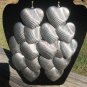 Silver heart earrings
