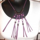 Purple Tassle 10 inch necklace