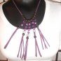 Purple Tassle 10 inch necklace