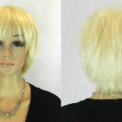 Fashion gaga lady's short yellow white cosplay hair wig free ship Fashion gaga lady's short yellow white cosplay hair wig free ship