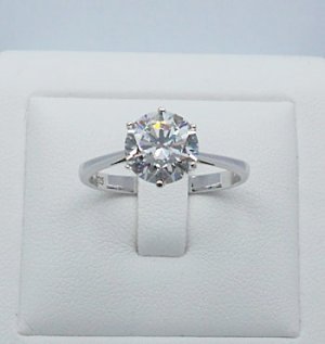 AAA 5ct Cubic Zironia ring sterling silver