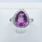 3.98ct Pink Fluorite lady ring sterling silver