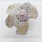 Genuine multi color sapphire flower ring sterling silver