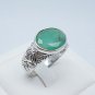 11.23ct Emerald - Carving handmade - Sterling Silver