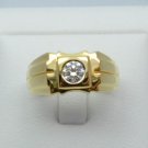 0.40ct VVS diamond men ring 18K YG - suitable for all ages - size 7-made to order