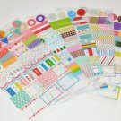 6 Sheets Rainbow Diary Decor Sticker Set Drawing Market Sticker