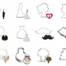 Wedding Cookie Cutter Set/Bride&Groom Biscuit Cutter/Bouquet Cutter Mold/Baking Supply