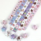 Cute Bunny Origami Lucky Star Paper Strips Star Folding DIY - Pack of 130 Strips