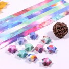 Watercolor Galaxy Origami Lucky Star Paper Strips Star Foldng DIY - Pack of 130 Strips