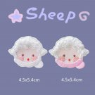 2 Pcs of Sheep Embroidered Patches/Cute Patches/Self Adhesive/Iron-On/Sew-On Patch
