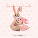 Rabbit Embroidered Patches/Couples Animal Patches/Iron-On/Sew-On Patch/Patch For Jeans