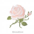 Apricot Rose Embroidered Patches/Floral Patches/Iron-On/Sew-On Patch/Patch For Jeans