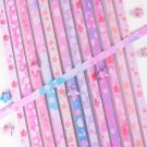 Double Sides Cherry Blossom Origami Lucky Star Paper Strips - Pack of 100 Strips