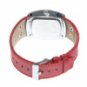 CaiQi Chic Square Case with Round Dial Design Unisex Quartz Watch (Red)