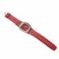 CaiQi Chic Square Case with Round Dial Design Unisex Quartz Watch (Red)