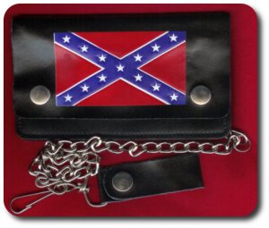 LEATHER WALLET W BATTLE FLAG