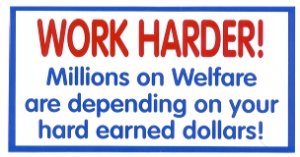 WORK HARDER BUMPER STICKER