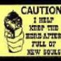 CAUTION BUMPER STICKER