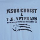 JESUS CHRIST AND U.S. VETERANS 5X T SHIRT